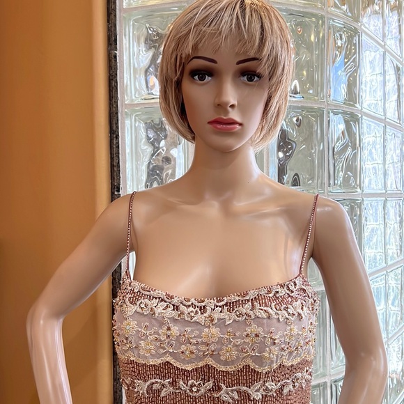 Magnificent YSA Makino Custom Made Evening Gown and Bolero Jacket Sz 6 - Picture 5 of 16